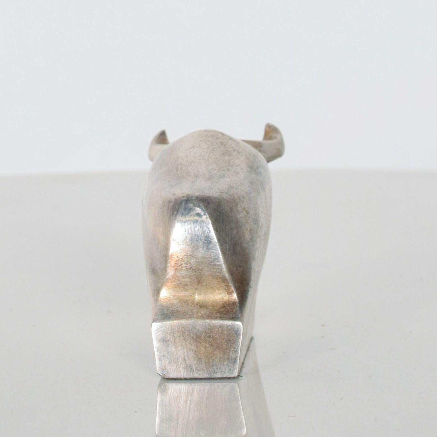 Mid-20th Century Dansk Designs Bull Paperweight Silver Midcentury Danish Modern Toro