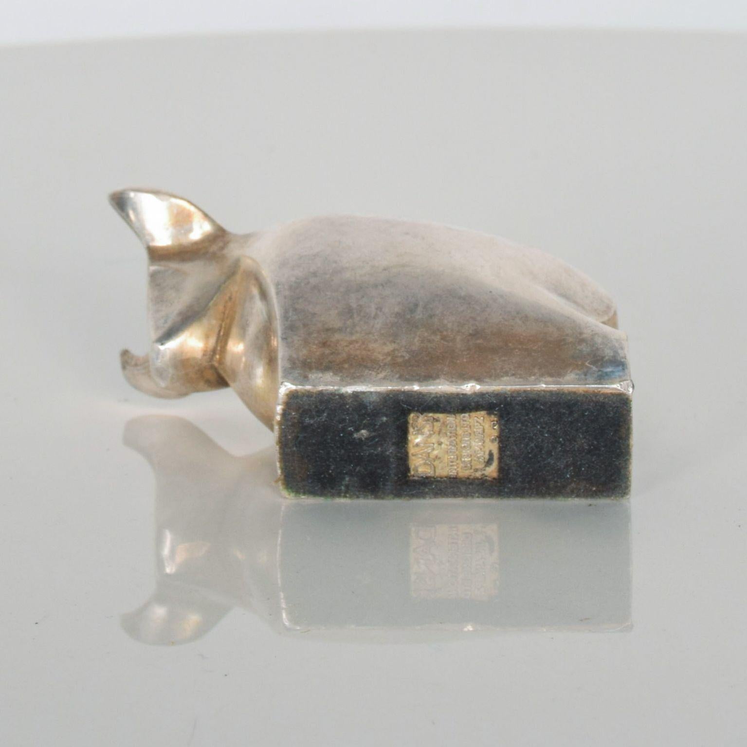 Dansk Designs Bull Paperweight Silver Midcentury Danish Modern Toro 1