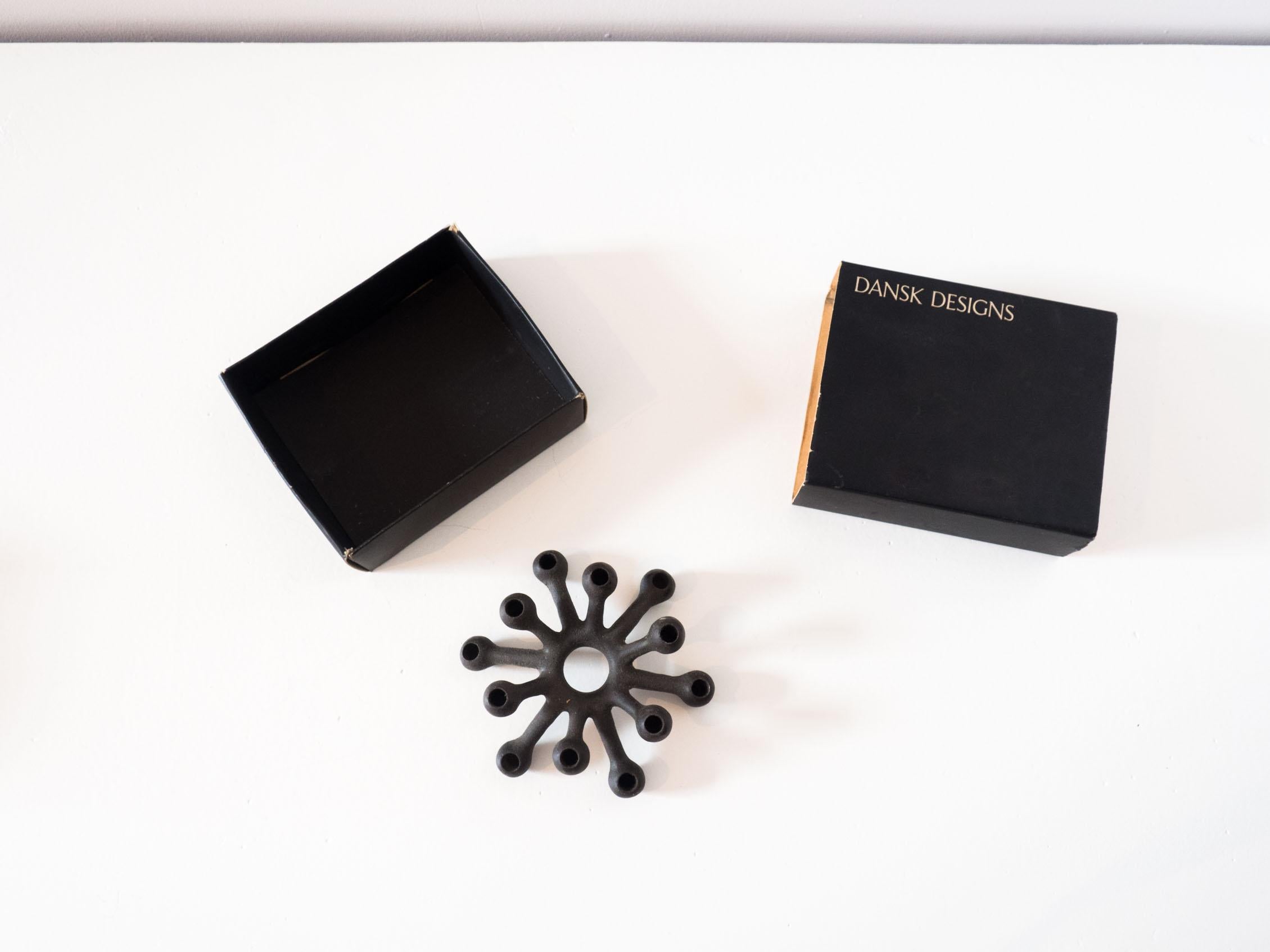 Scandinavian Modern Dansk Designs candle holder with box – Jens Quistgaard For Sale