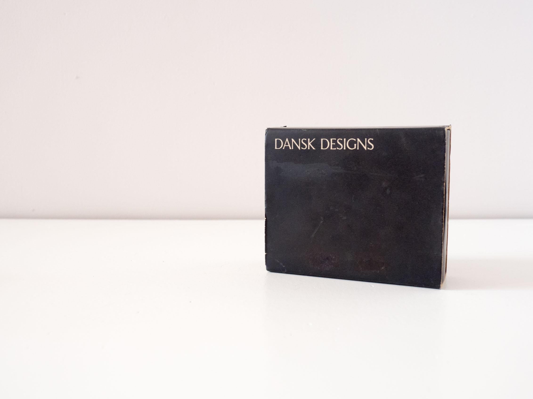Cast Dansk Designs candle holder with box – Jens Quistgaard For Sale