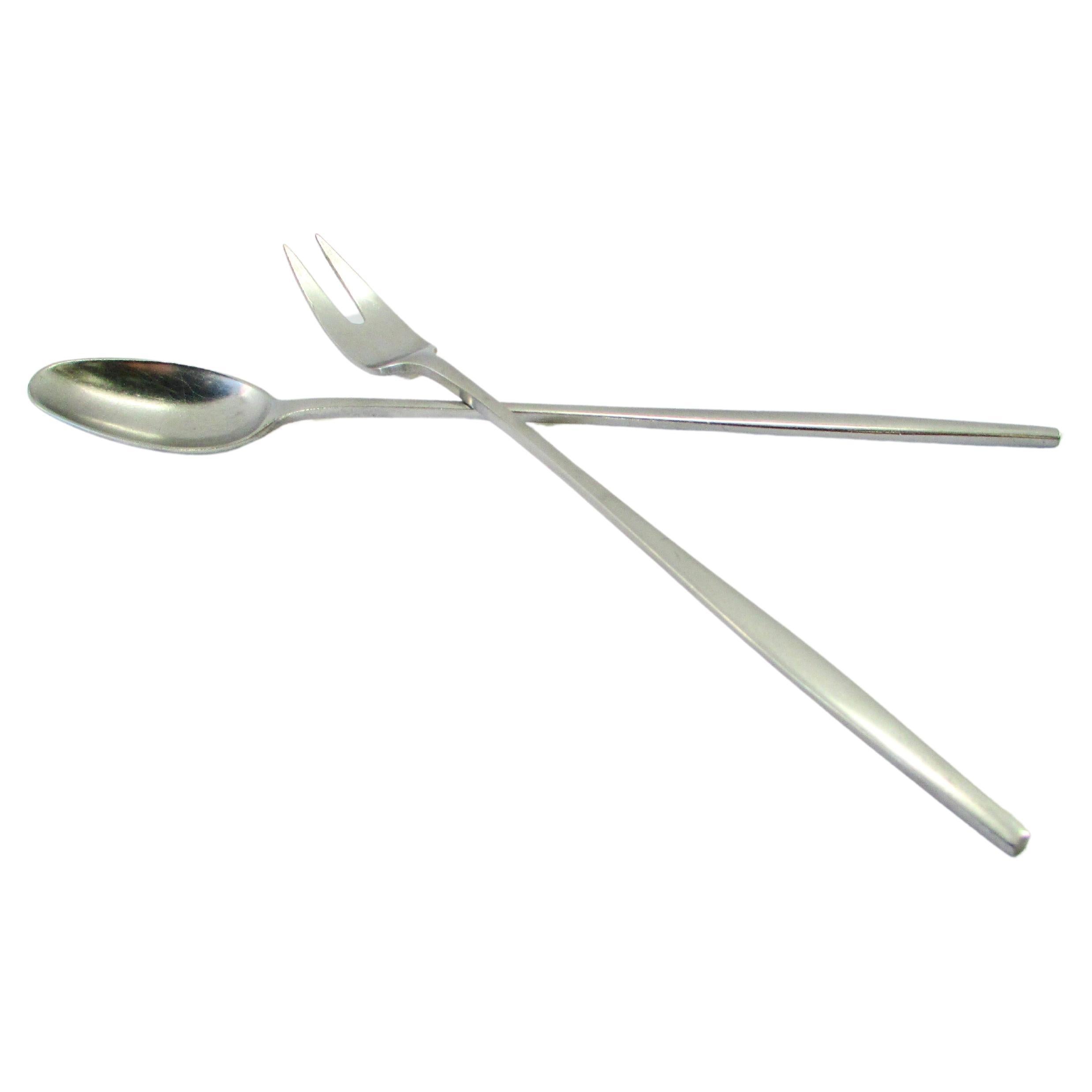 Dansk Designs Denmark JHQ Quistgaard stainless stir spoon olive fork 