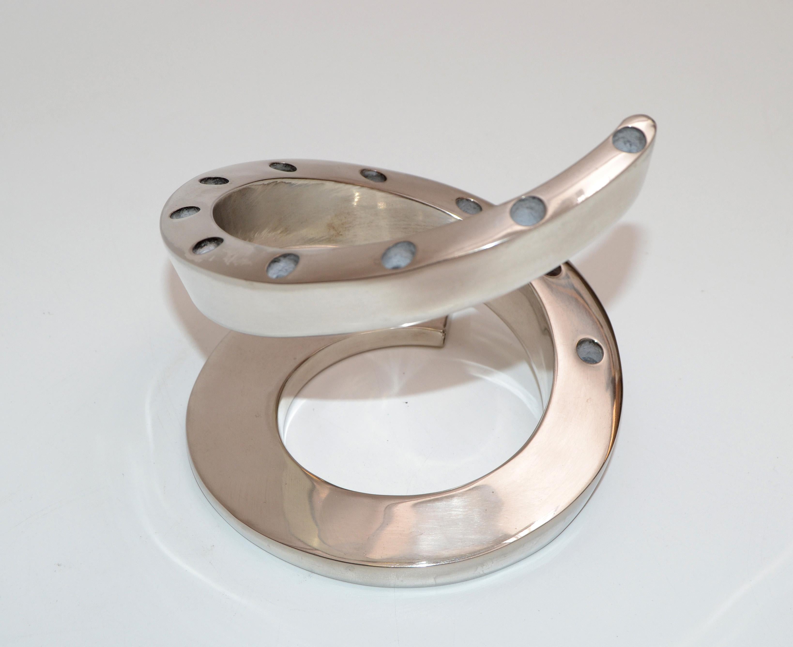 Metal Dansk Designs France Silver-Plated Spiral Tapered Candlesticks, Candle Holder For Sale