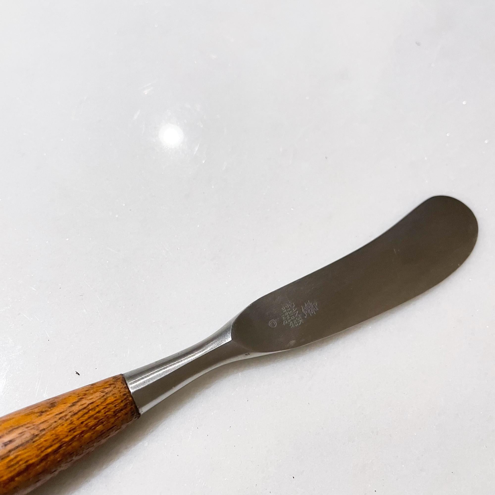 Dansk Designs Deutschland 1954 IHQ Fjord Buttermesser Teak & Rostfrei von Quistgaard (Edelstahl)