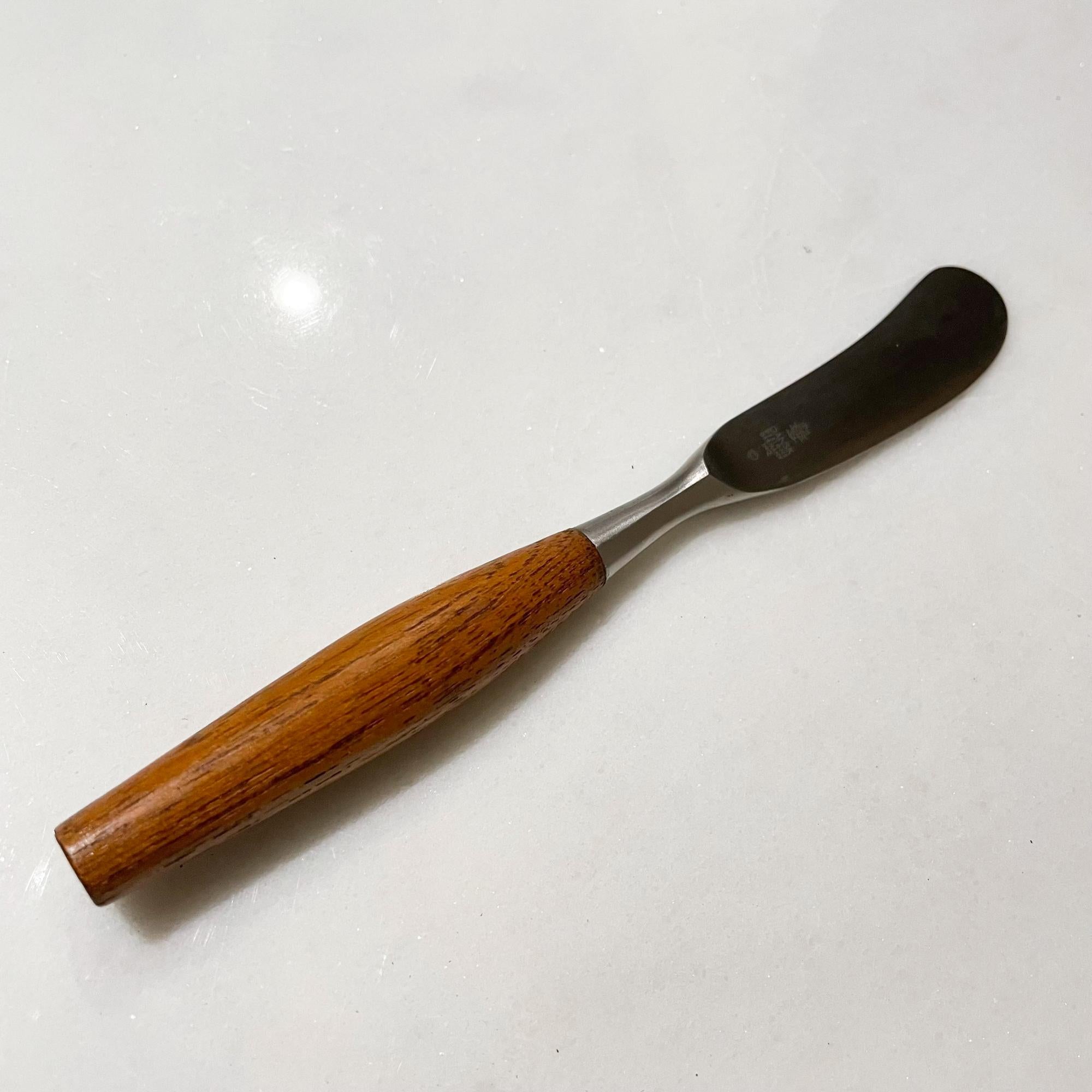 Dansk Designs Deutschland 1954 IHQ Fjord Buttermesser Teak & Rostfrei von Quistgaard 1