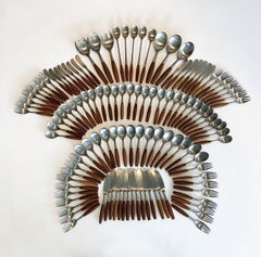 Dansk Fjord Flatware 119 Pieces Service for 15 Danish Modern Jens Quistgaard