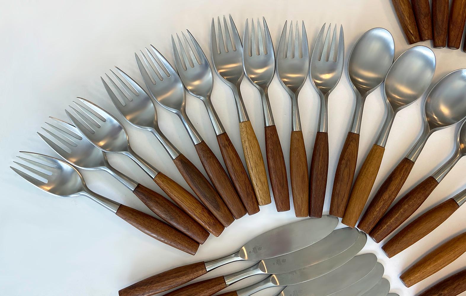 Dansk Fjord Flatware 119 Pieces Service for 15 Danish Modern Jens Quistgaard In Good Condition In Ft Lauderdale, FL