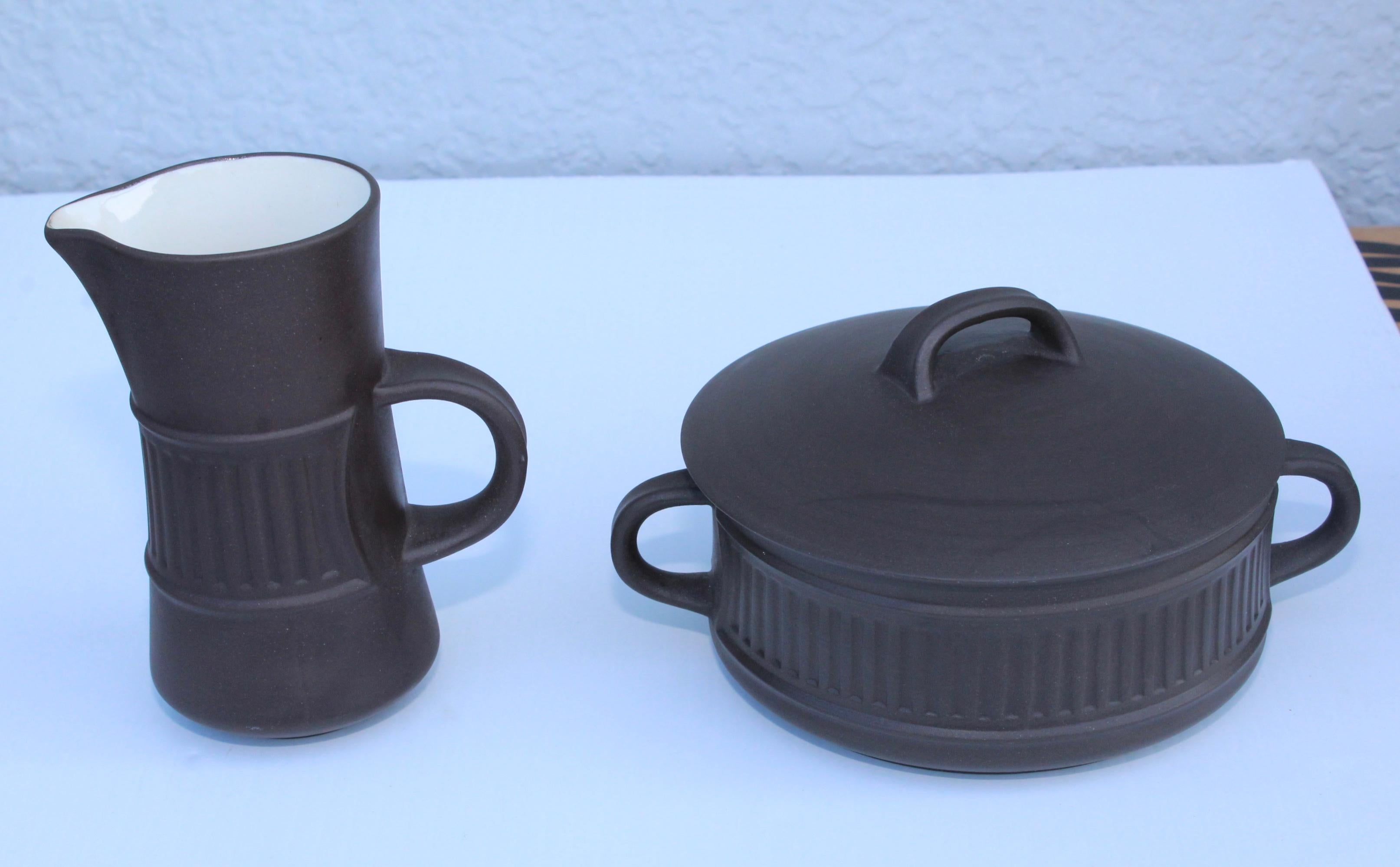 Porcelain Dansk Flamestone Tea Set