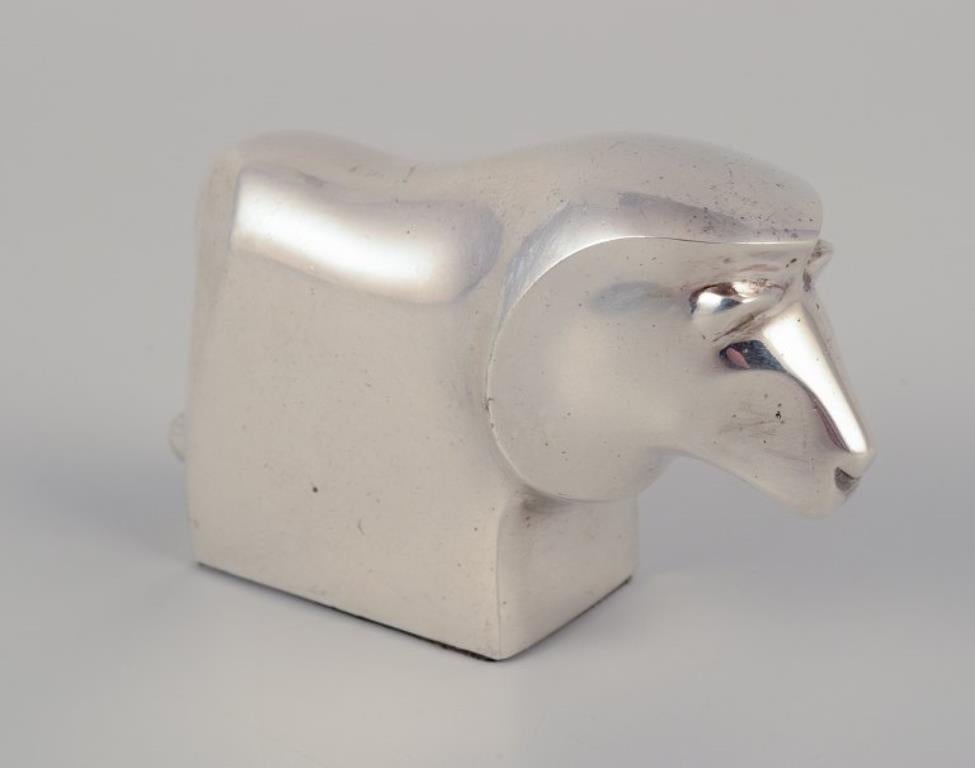 Dansk International Designs Ltd. Small sculpture in plated silver. In Excellent Condition For Sale In Copenhagen, DK