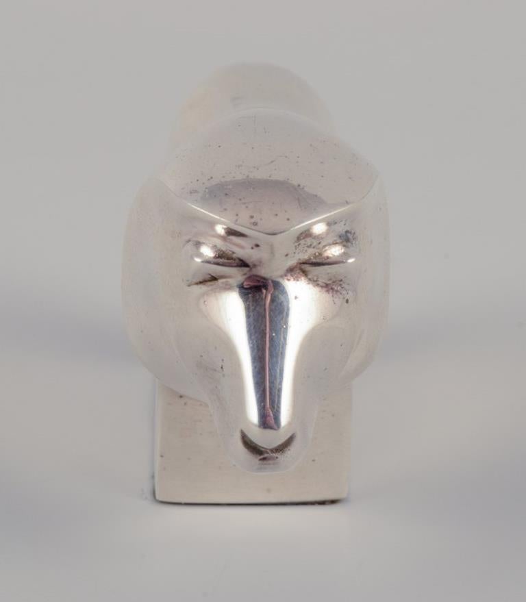 Late 20th Century Dansk International Designs Ltd. Small sculpture in plated silver. For Sale