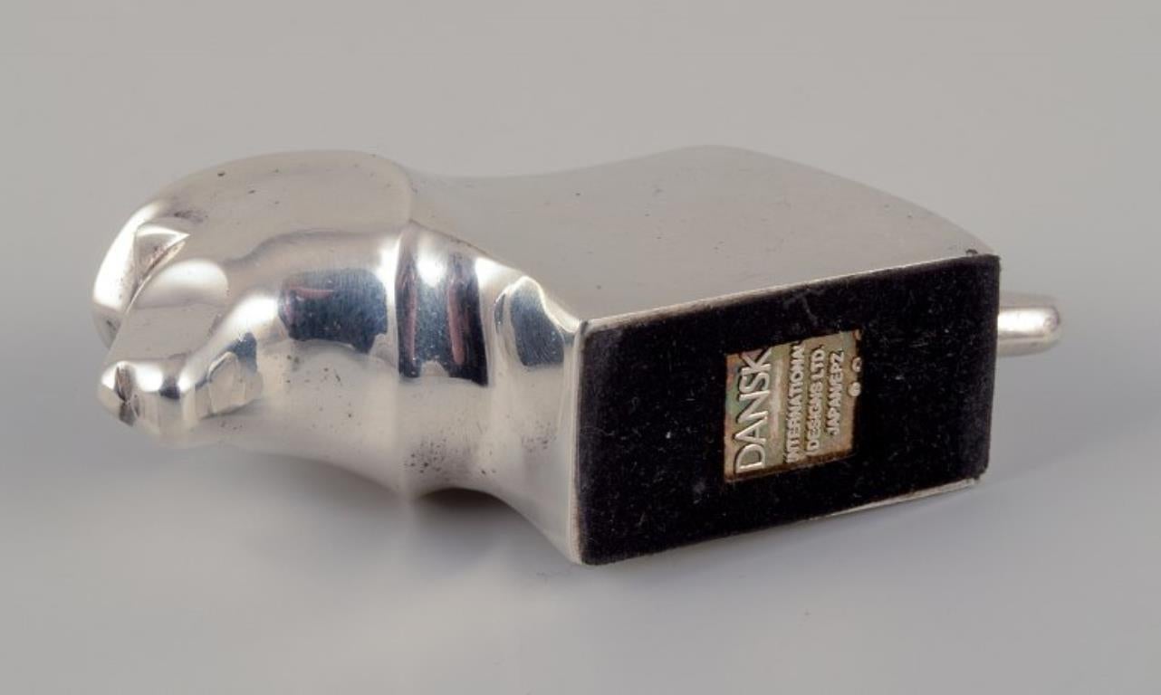 Silver Plate Dansk International Designs Ltd. Small sculpture in plated silver. For Sale