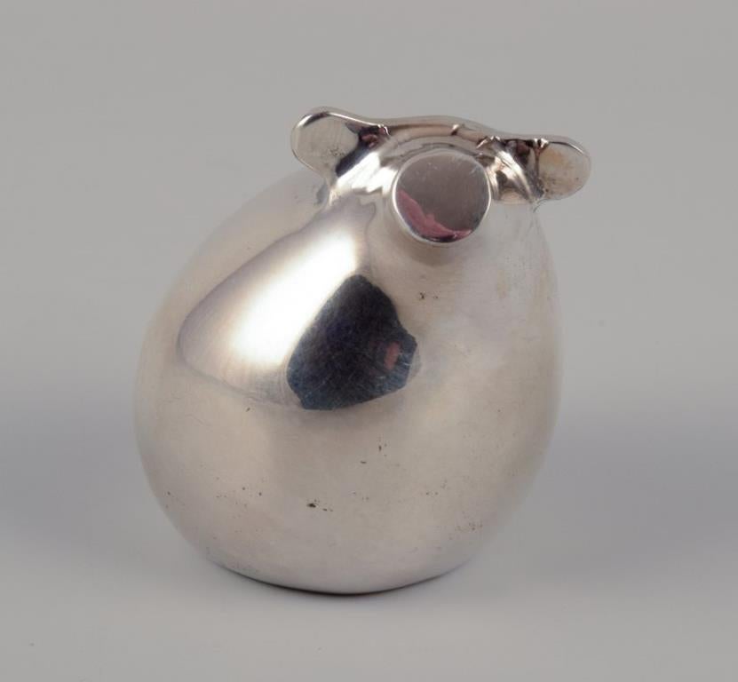 Danese Dansk International Designs Ltd. Piccola scultura di maiale in argento placcato. in vendita