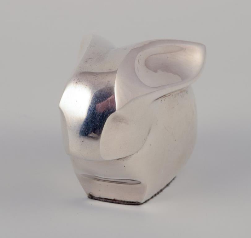Danese Dansk International Designs Ltd. Piccola scultura di coniglio in argento placcato. in vendita