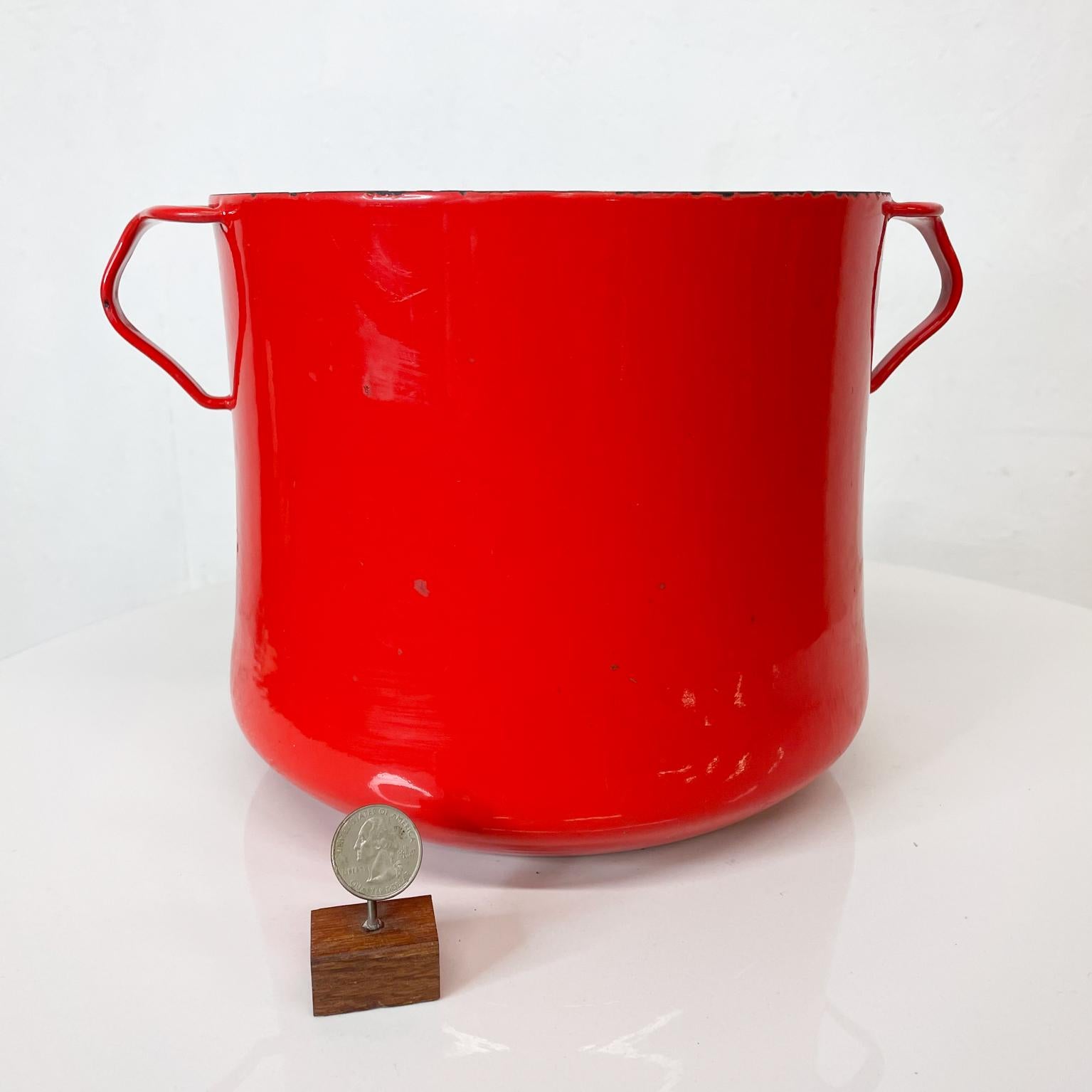 Dansk International designs red enamel Dutch oven casserole pot IHQ France
Listing is for pot only
Maker stamp present
Measures 7.88 height x 8.63 diameter x 11.63 width inches
Original preowned condition. Vintage presentation. No Lid is