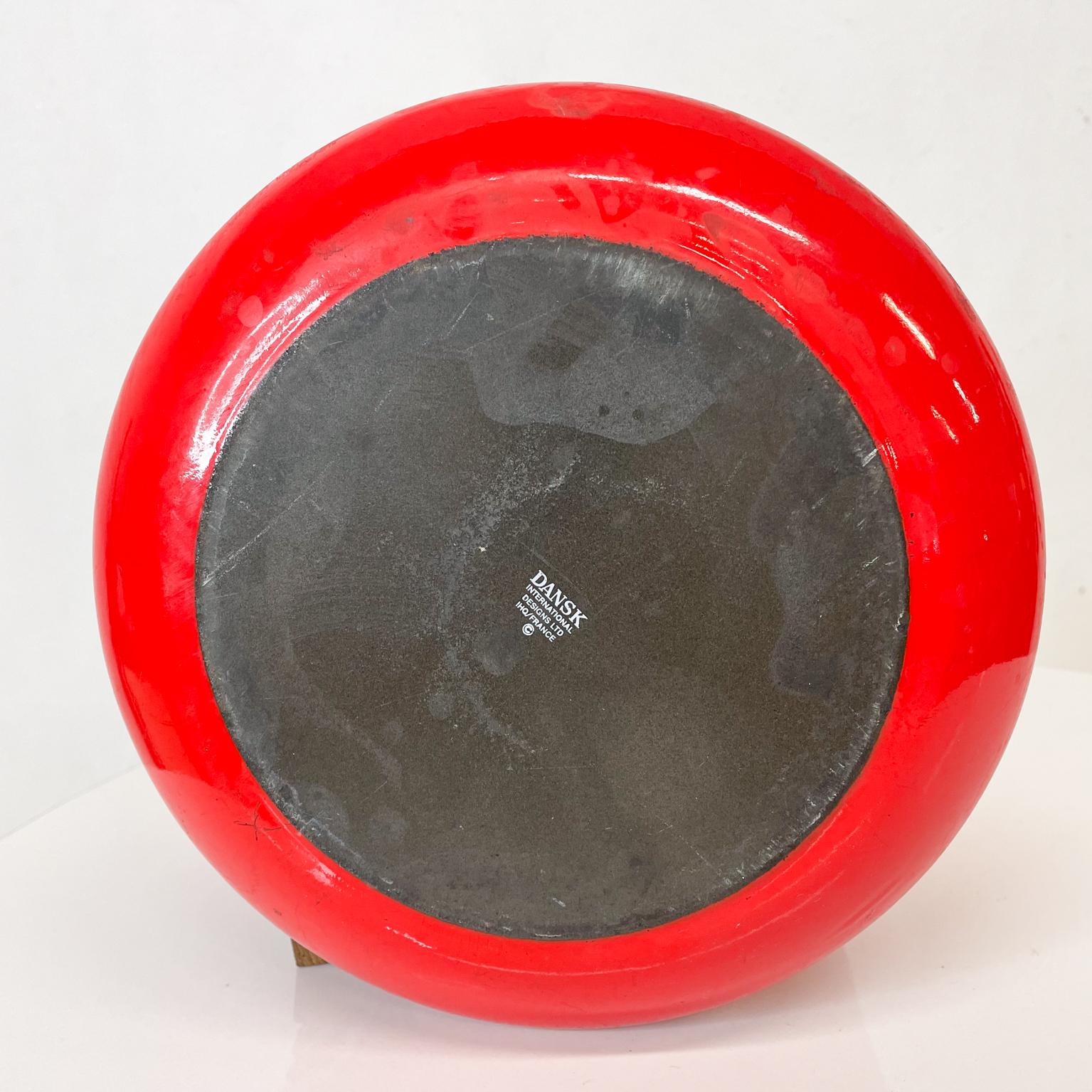 Mid-20th Century Dansk International Designs Red Enamel Dutch Oven Casserole Pot IHQ France