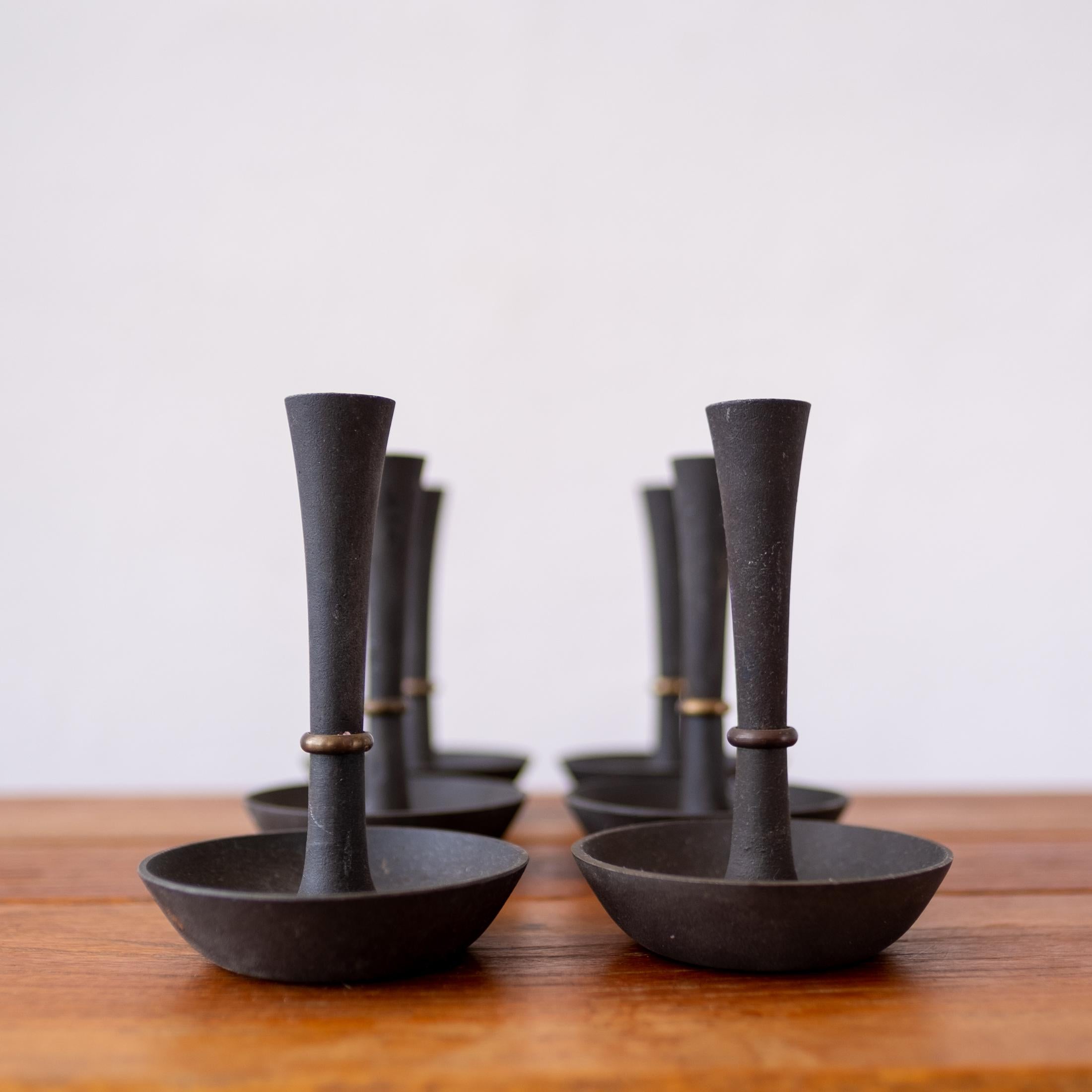 Dansk Iron and Brass Candle Holders by Jens Quistgaard 4