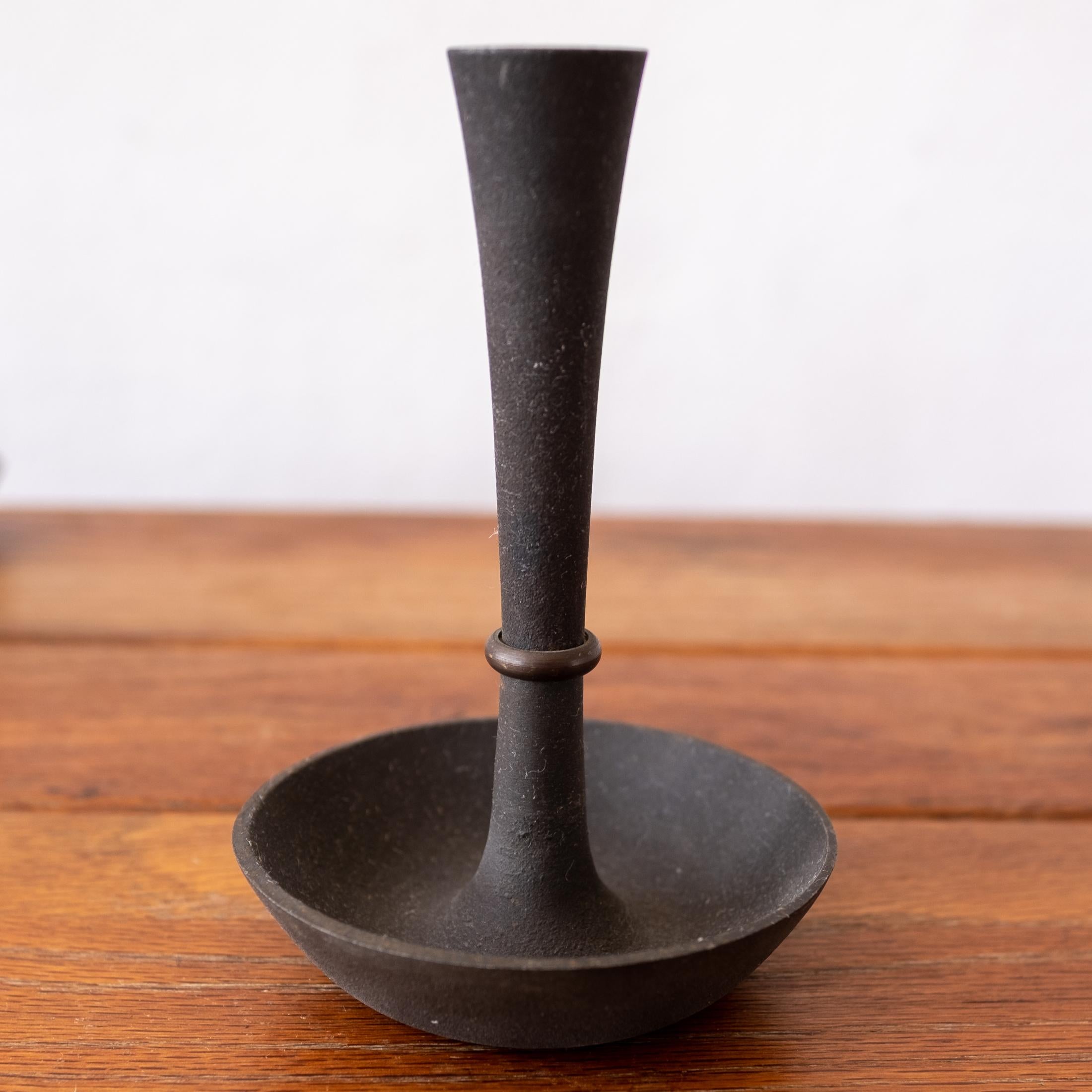 Mid-20th Century Dansk Iron and Brass Candle Holders by Jens Quistgaard