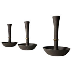 Dansk Iron and Brass Candle Holders by Jens Quistgaard