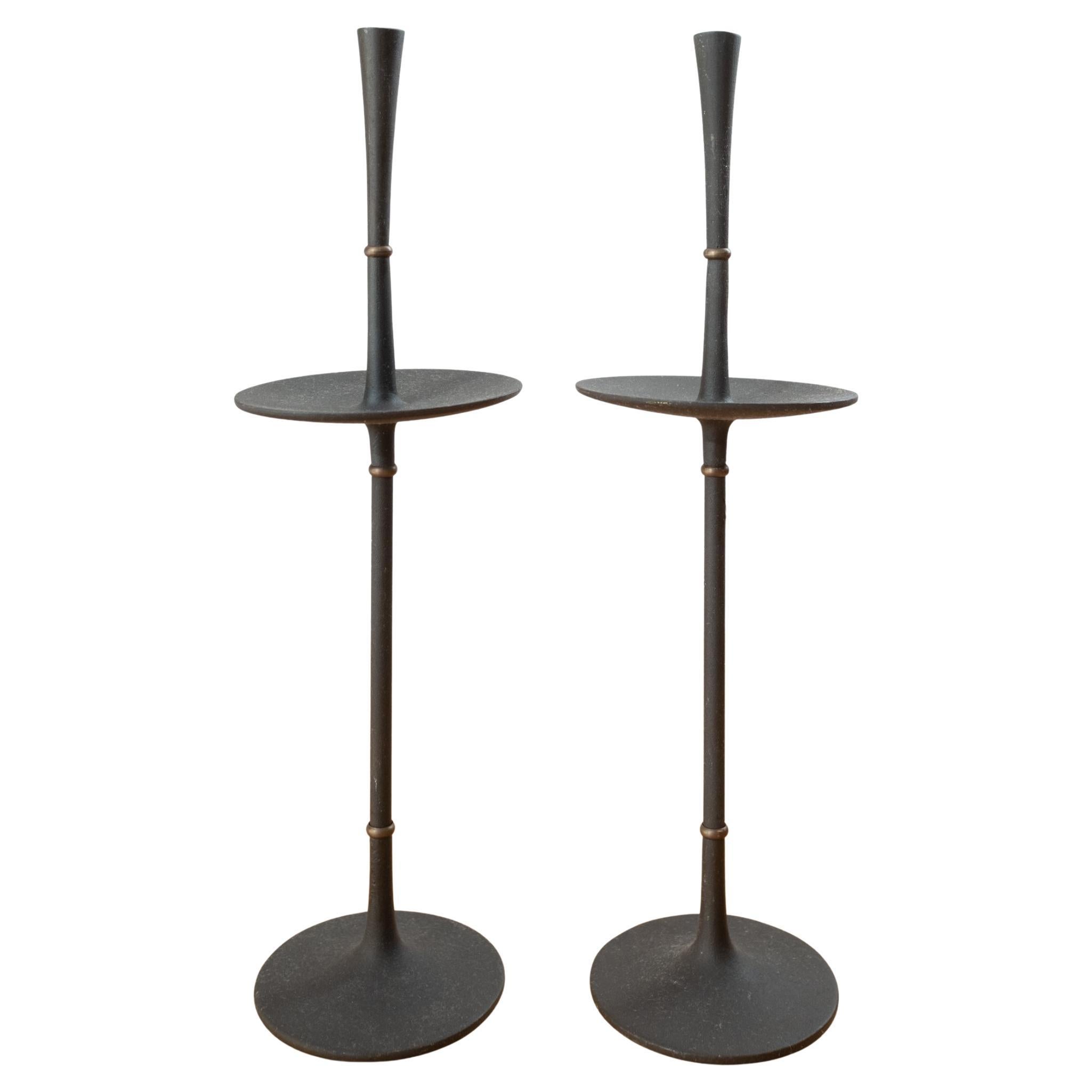 Portacandele Dansk in ferro e ottone di Jens Quistgaard