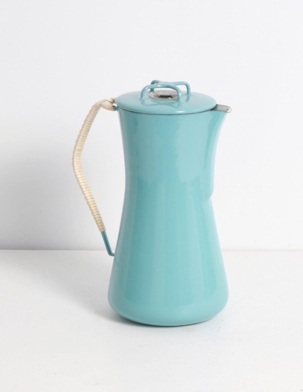 Mid-20th Century Dansk Kobenstyle Ihq Turquoise/Teal Percolator by Jens Quistgaard