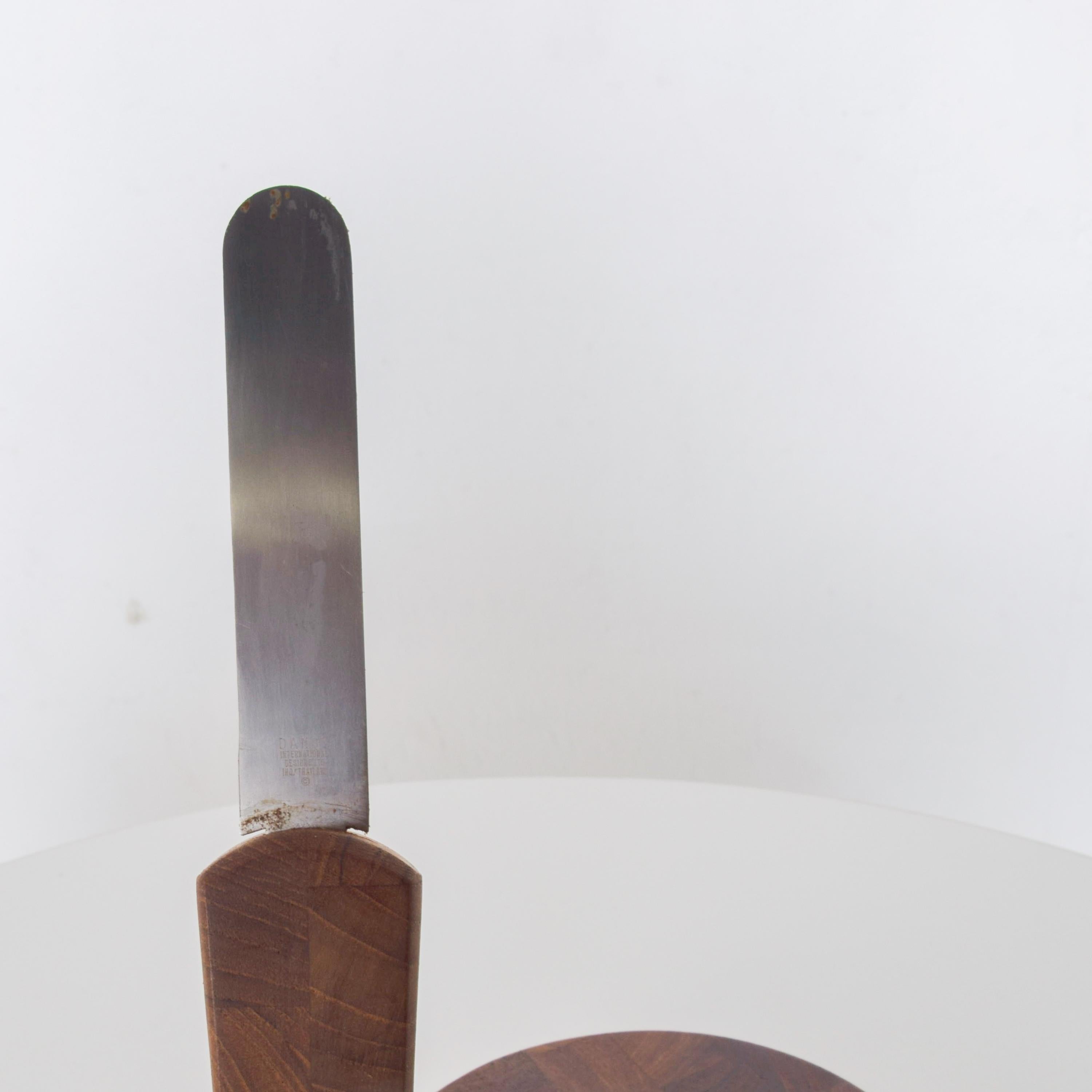 Danish 1960s DANSK Modern Jens Quistgaard Teak Cheese Cutting Board Built in Knife