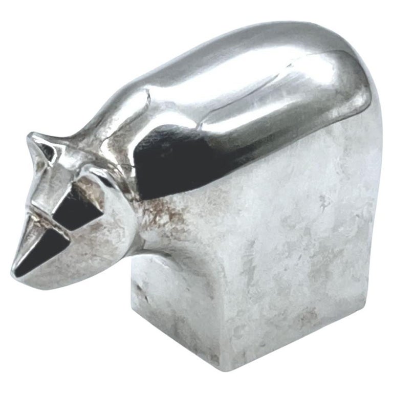 Dansk Modernist Bear Animal Figure Paperweight Silver Plated by Gunnar  Cyren For Sale at 1stDibs | dansk silver animals, dansk silver plated  animals, dansk silverplate animals