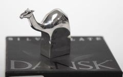 DANSK Modernist Camel Animal Figure Paperweight Silver Plated by Gunnar Cyren