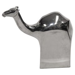 DANSK Modernist Camel Animal Figure Paperweight Silver Plated by Gunnar Cyren