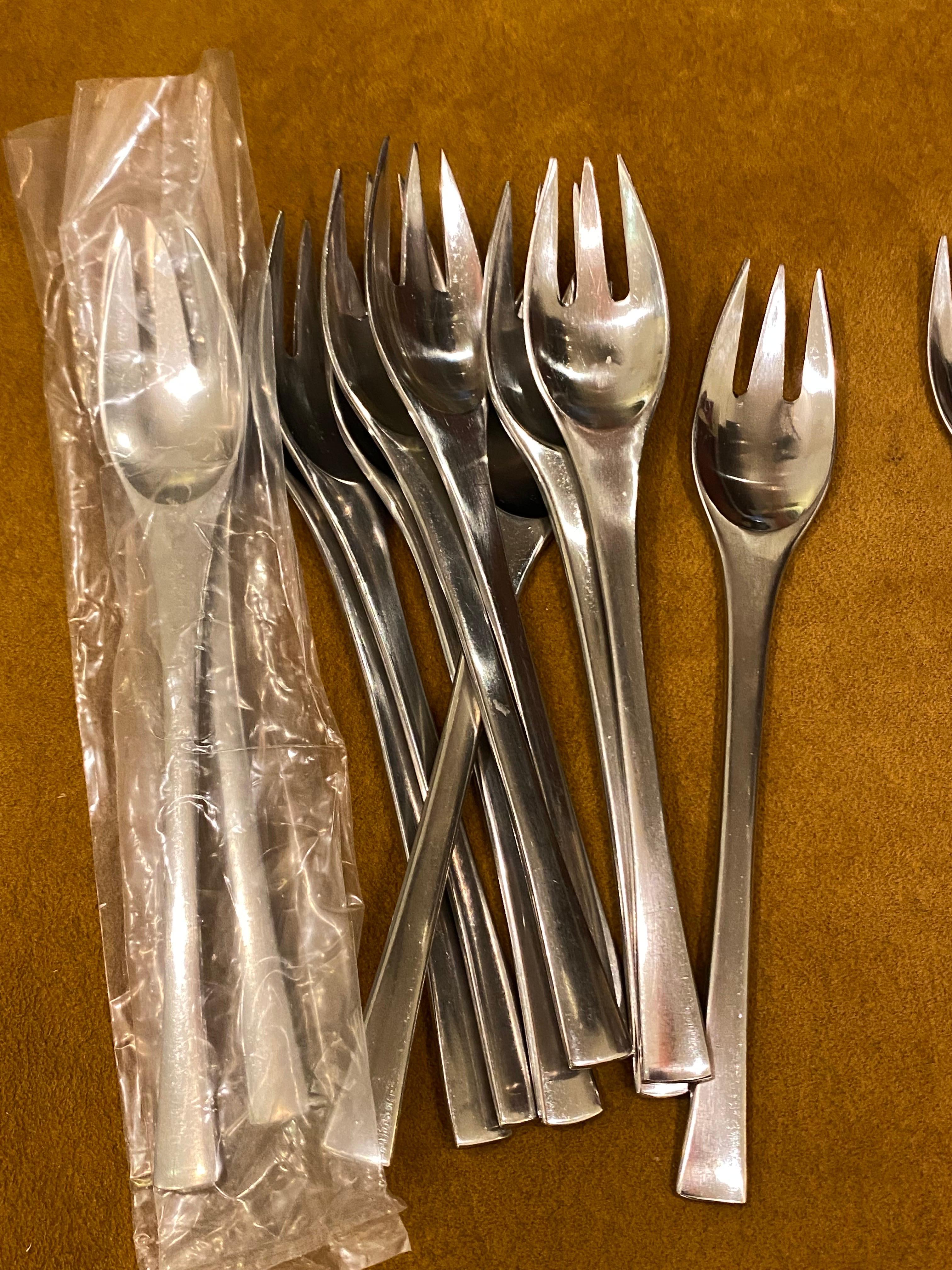 Stainless Steel Dansk Odin Stainless Flatware Service for 10 Plus! For Sale
