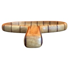 Dansk Paddle Shaped Teak Cheese Board with Fitted Handle for Serving Knife