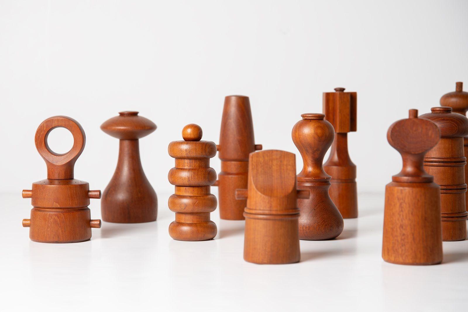 Danish Dansk Pepper Mills by Jens Quistgaard - A Curated Collection of 17 For Sale