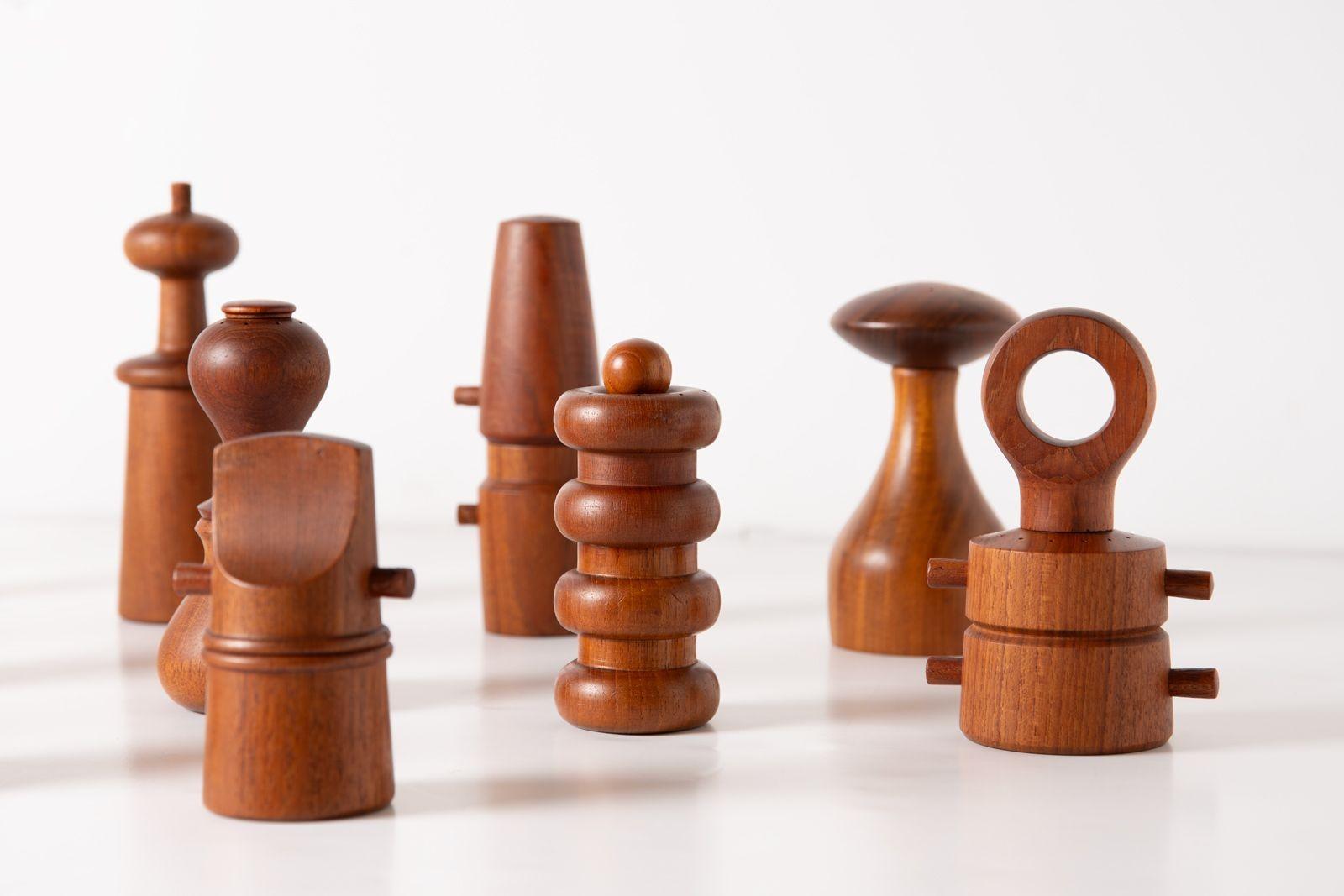 Mid-20th Century Dansk Pepper Mills by Jens Quistgaard - A Curated Collection of 17 For Sale