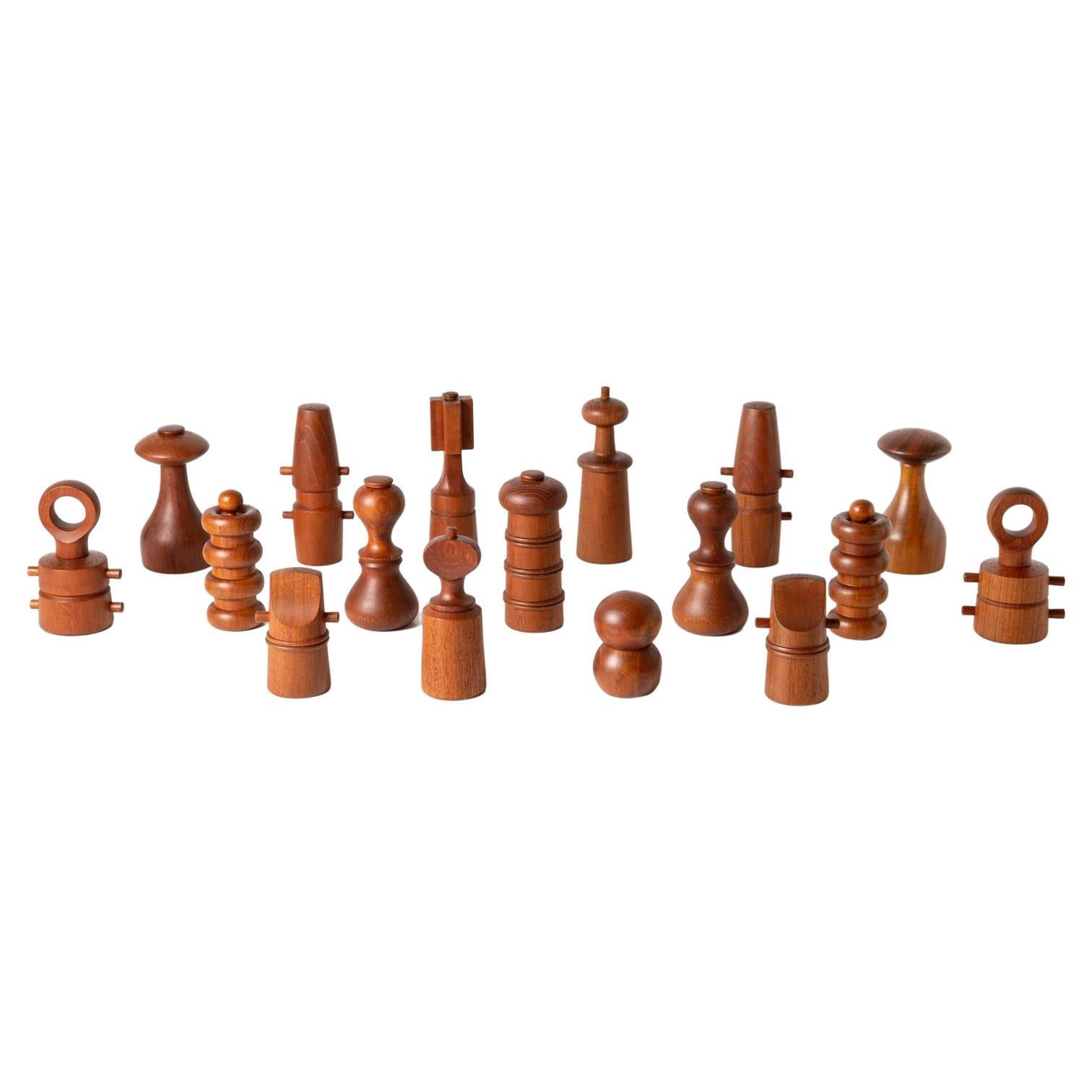 Dansk Pepper Mills by Jens Quistgaard - A Curated Collection of 17 For Sale