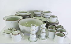 Dansk Rustic Modern Brown Mist Pattern Dinnerware Niels Refsgaard, Denmark 1970s