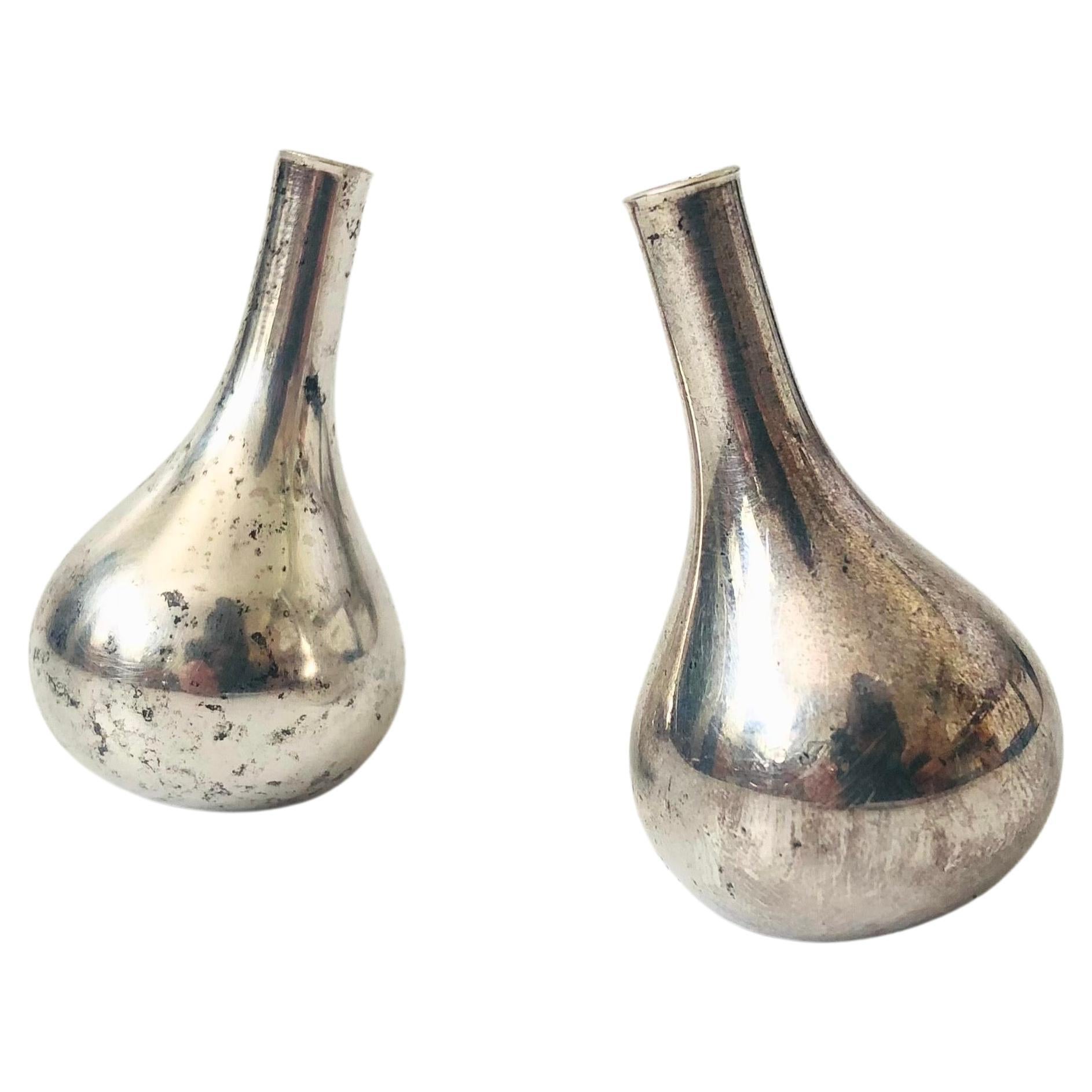 Dansk Silver Onion Tiny Taper Candle Holders by Jens Quistgaard - Set of 2 For Sale
