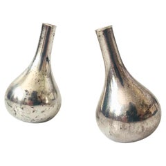 Retro Dansk Silver Onion Tiny Taper Candle Holders by Jens Quistgaard - Set of 2