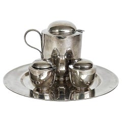 Dansk Silver-Plated Brass Tea Set Designed by V. Lorenzo Porcelli