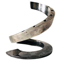 Dansk Silver Spiral Candle Holder by Bertil Vallien
