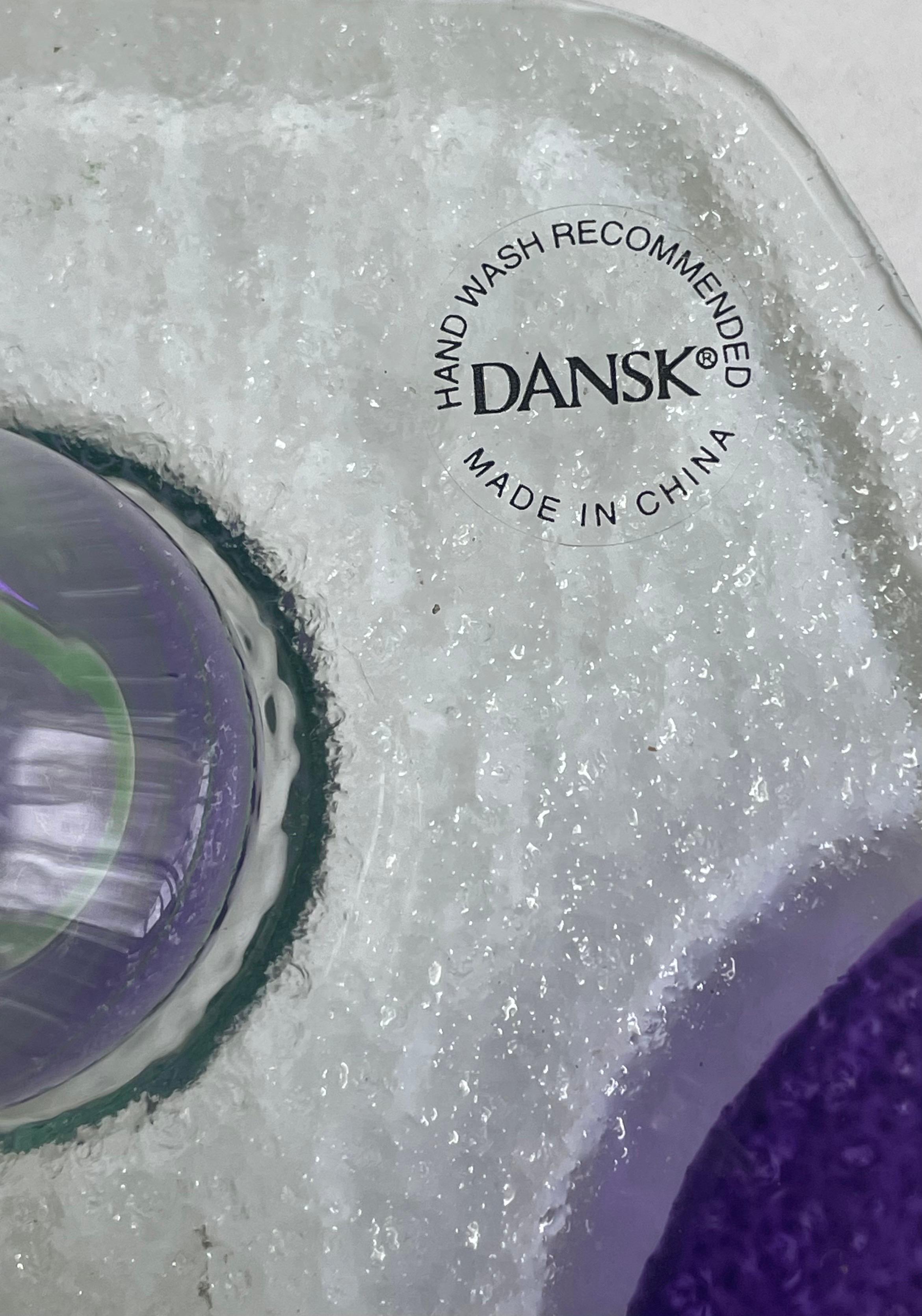 Dansk Spectra Cordials Set W/Tray Crystal Colorful Art Glass Shot Glasses For Sale 9