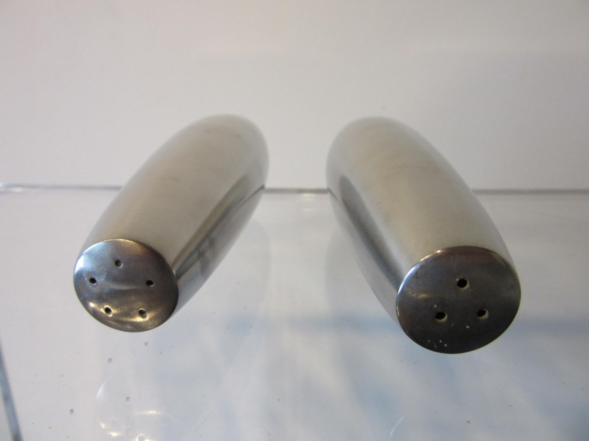 Adam Style Dansk Stainless Salt and Pepper Shakers by Jens Quistgaard Denmark