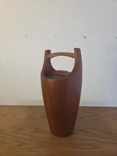 Dansk Staved Teak Bucket Style Ice Bucket by Jens Quistgaard 1960s