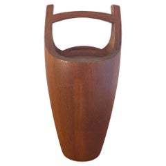 Dansk Staved Teak Bucket Style Ice Bucket by Jens Quistgaard 1960s