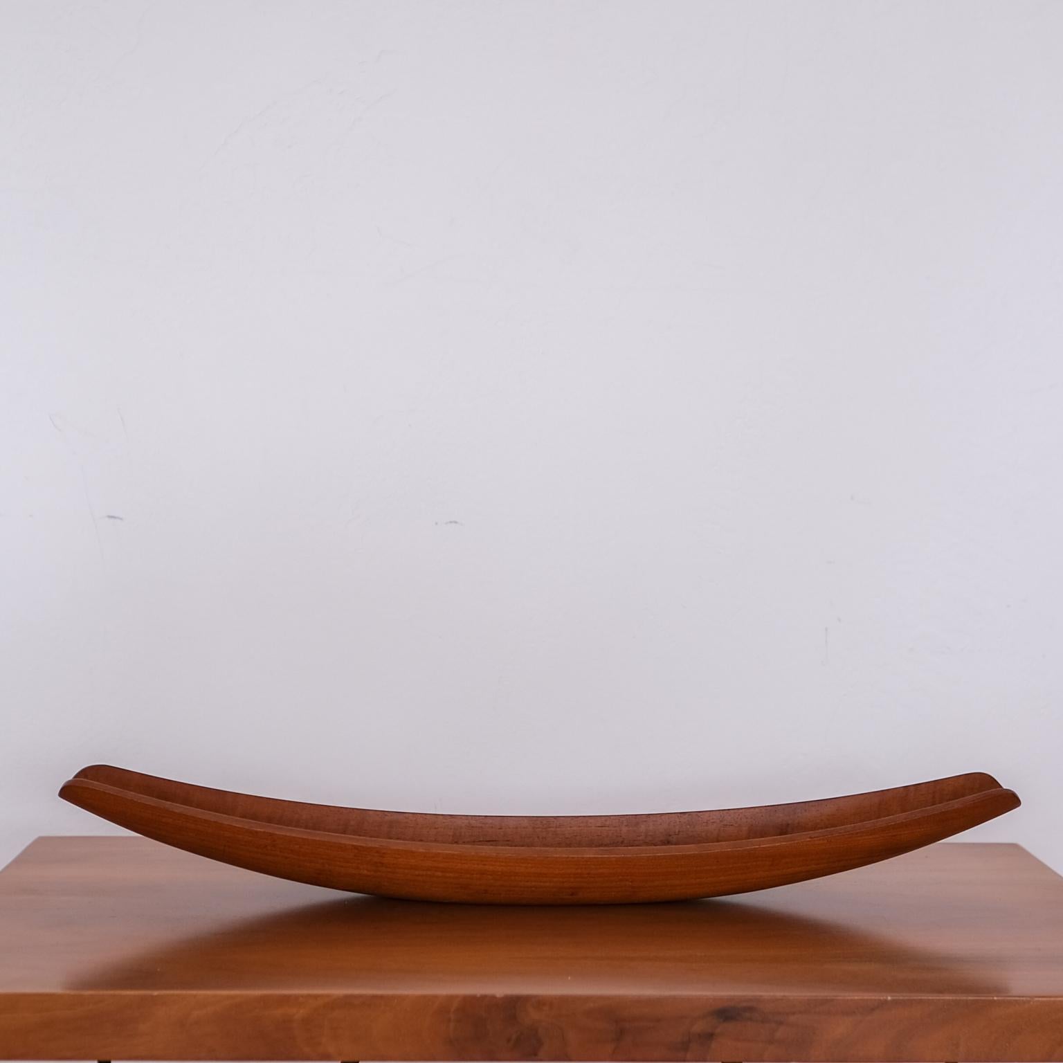 Staved teak sculptural catch all bowl designed by Jens Quistgaard for Dansk. Staved solid teak. Branded on the bottom with JHQ and early Dansk logo. Incredible form. Denmark, 1950s.