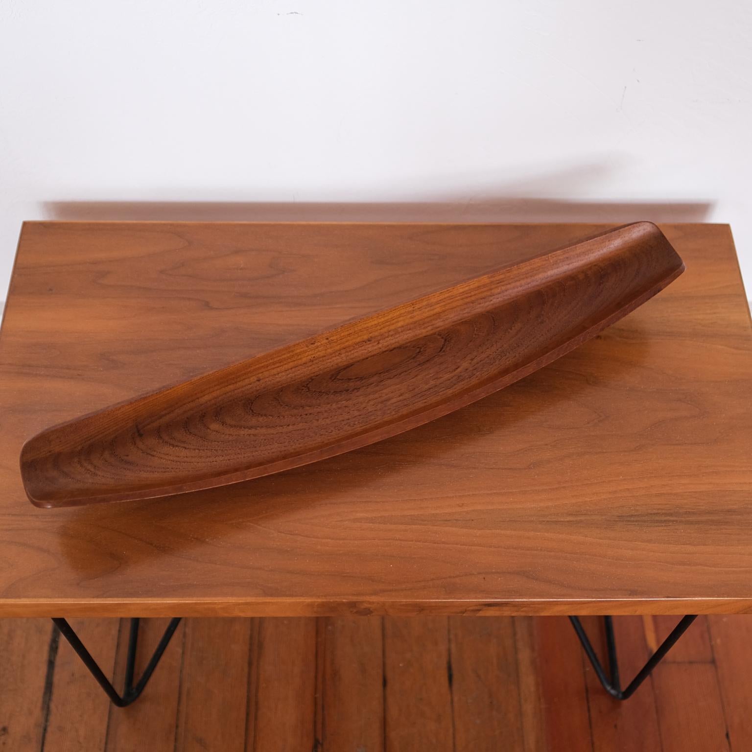 Danish Dansk Staved Teak Sculptural Catch All Bowl by Jens Quistgaard For Sale