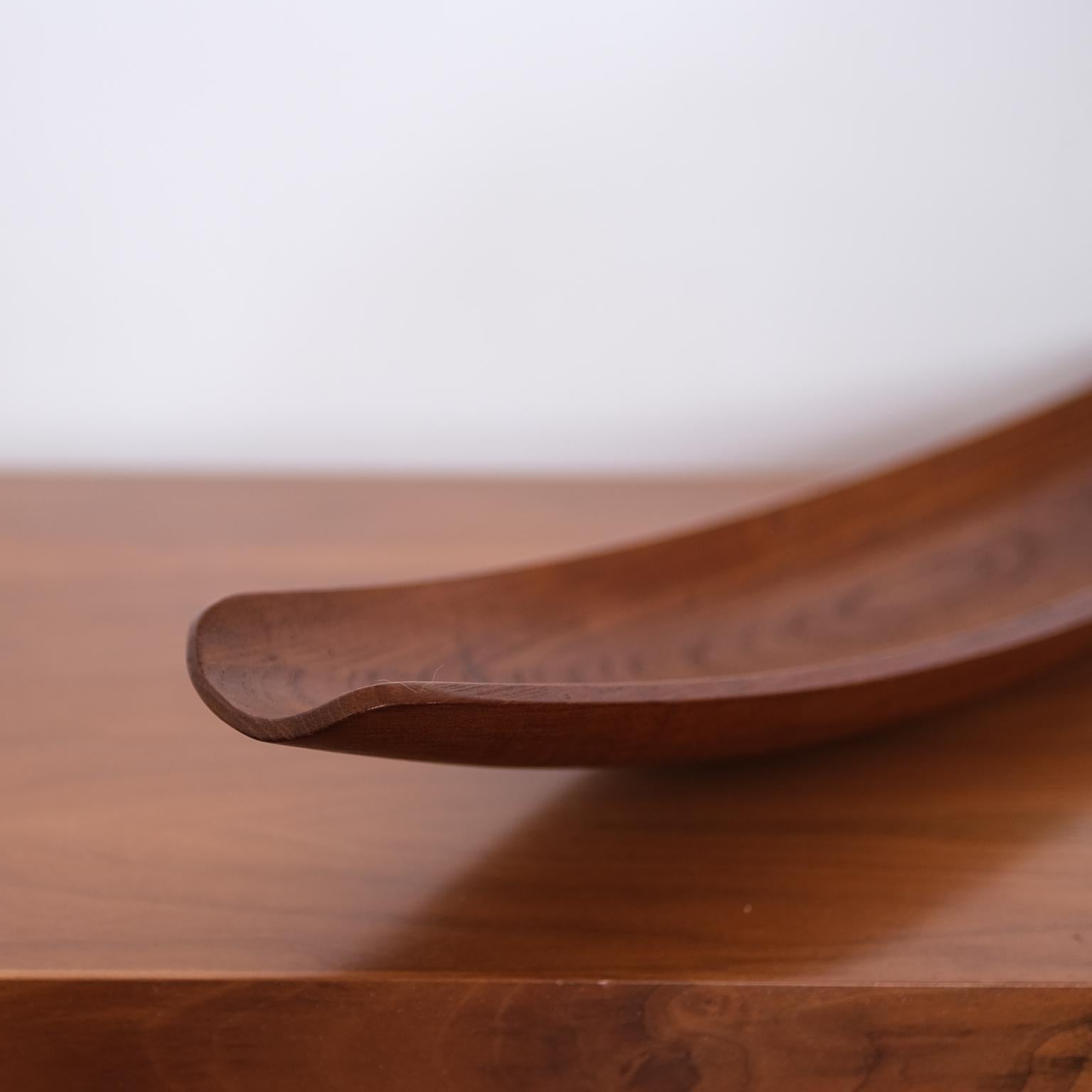 Dansk Staved Teak Sculptural Catch All Bowl by Jens Quistgaard In Good Condition For Sale In San Diego, CA