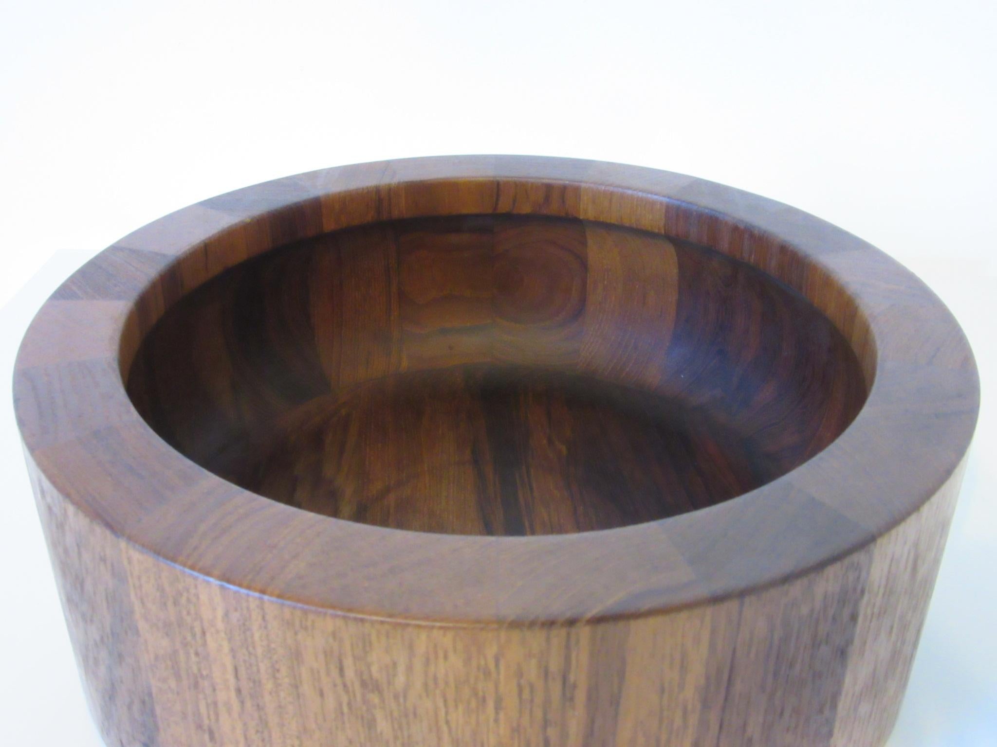 Mid-Century Modern Dansk Staved Teak Wood Bowl by Jens Quistgaard