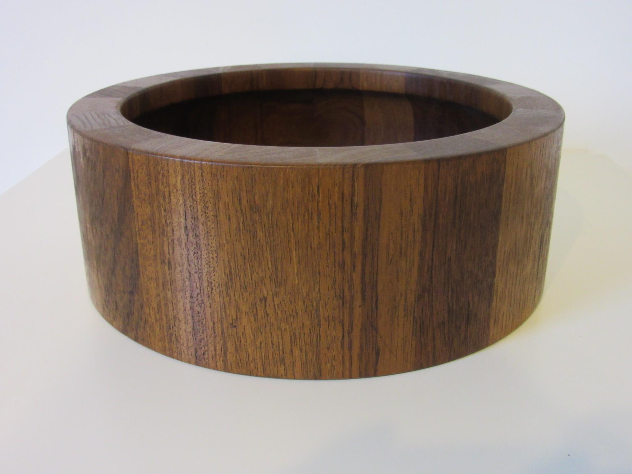 Dansk Staved Teak Wood Bowl by Jens Quistgaard In Excellent Condition In Cincinnati, OH
