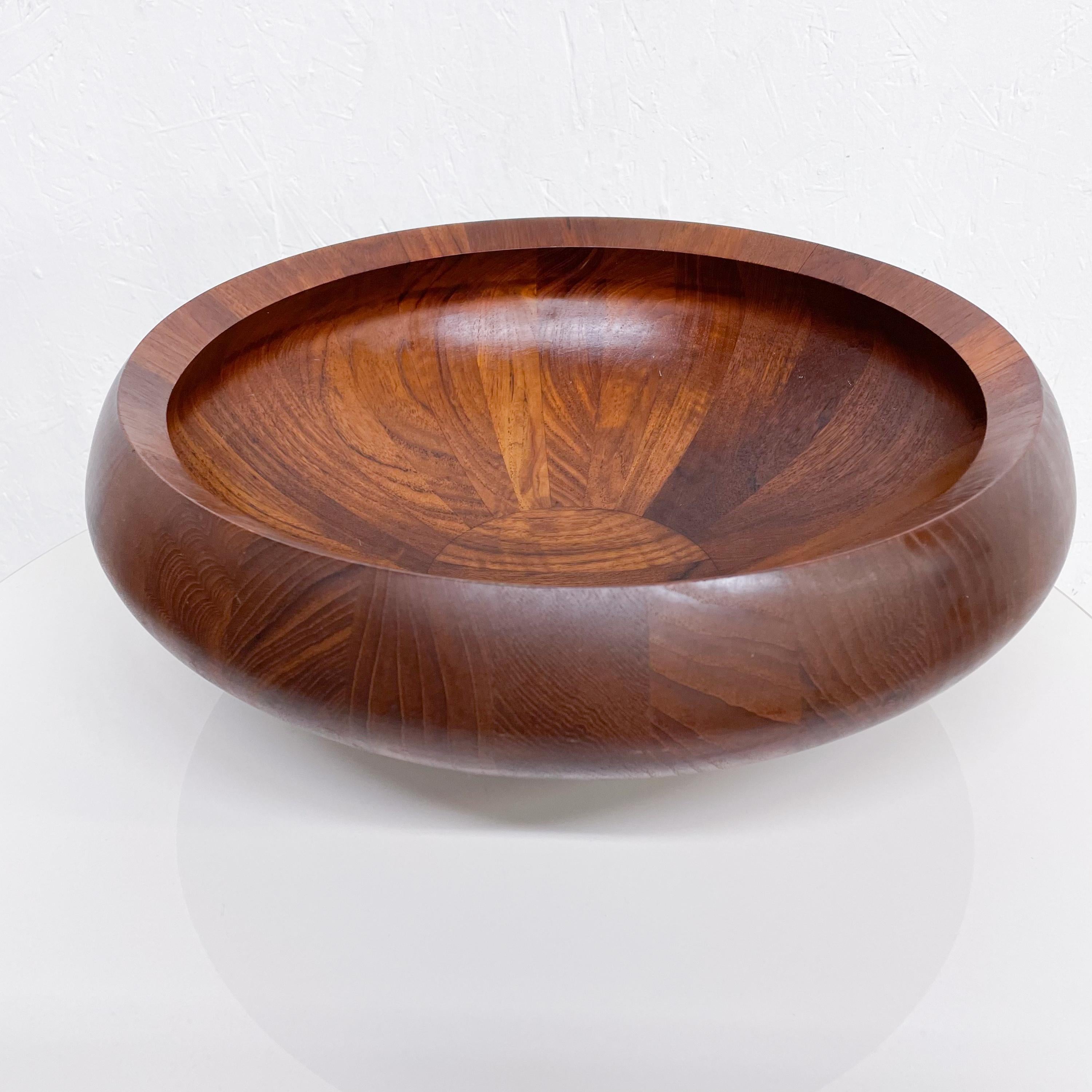 Scandinave moderne 1970 Dansk Staved Teak Wood Centerpiece Bowl Jens Quistgaard Denmark