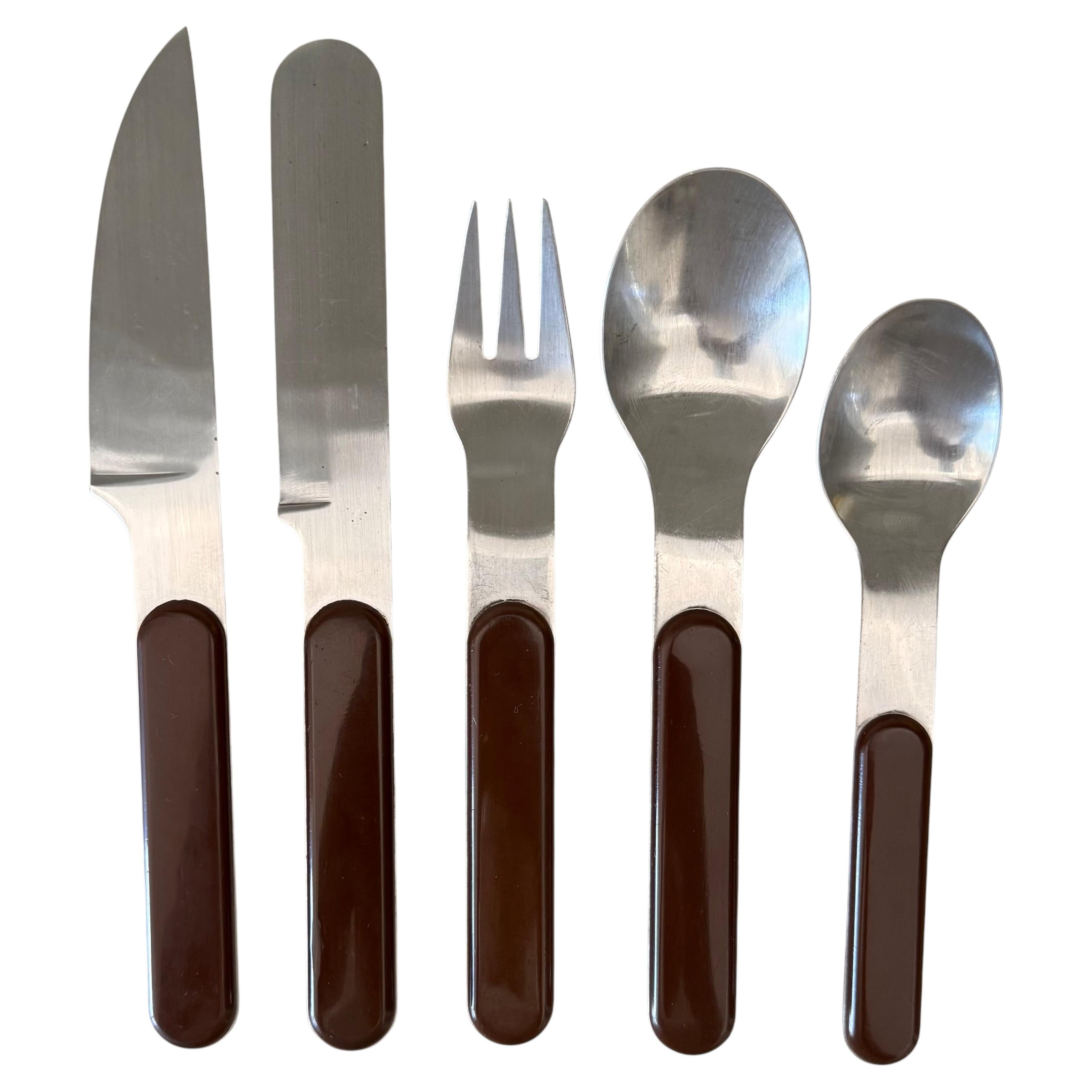 Dansk “Summer House” Brown Stainless Steel Sevice for Six Flatware