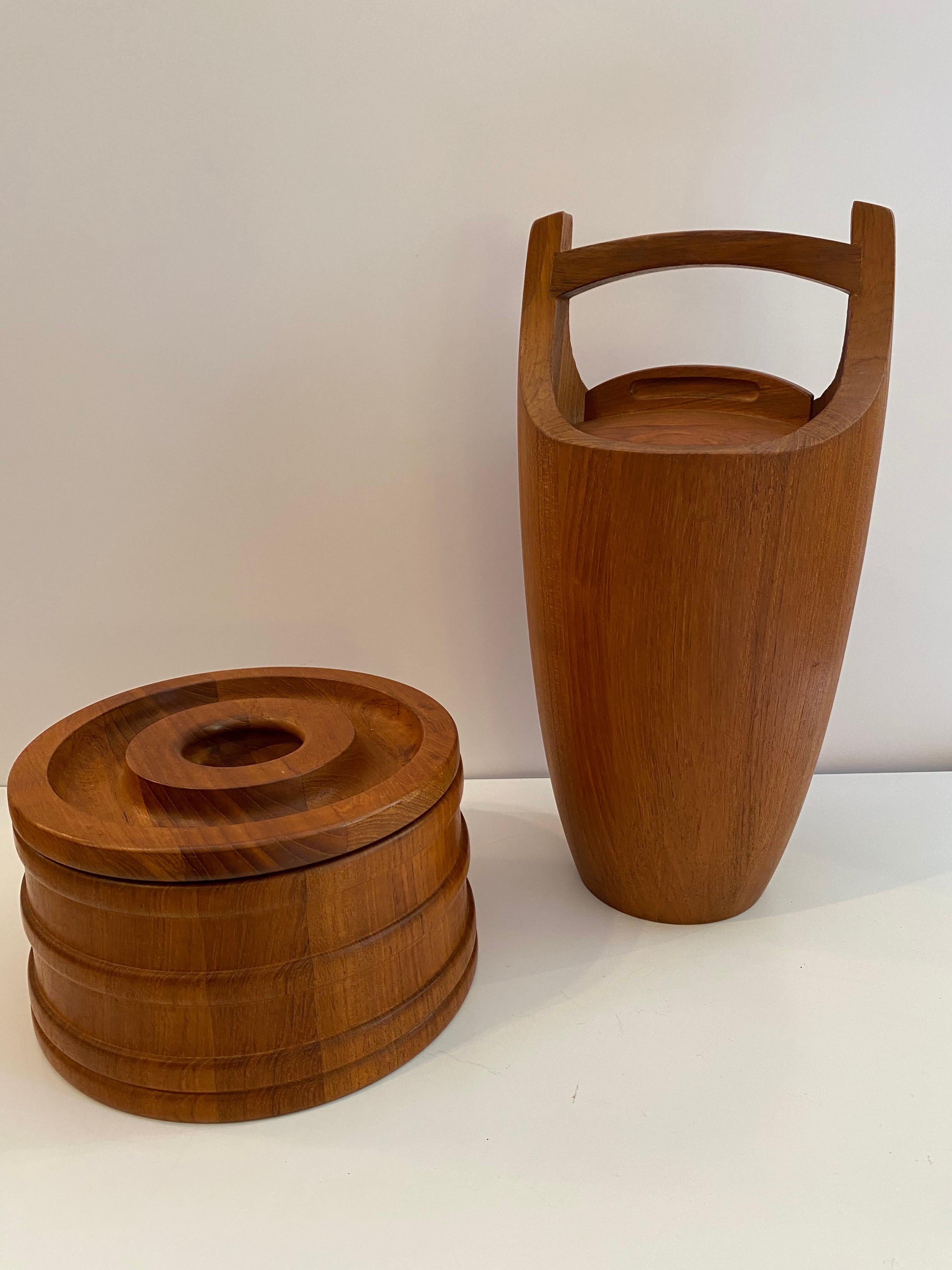 Late 20th Century Dansk Teak Ice Bucket by Quistgaard