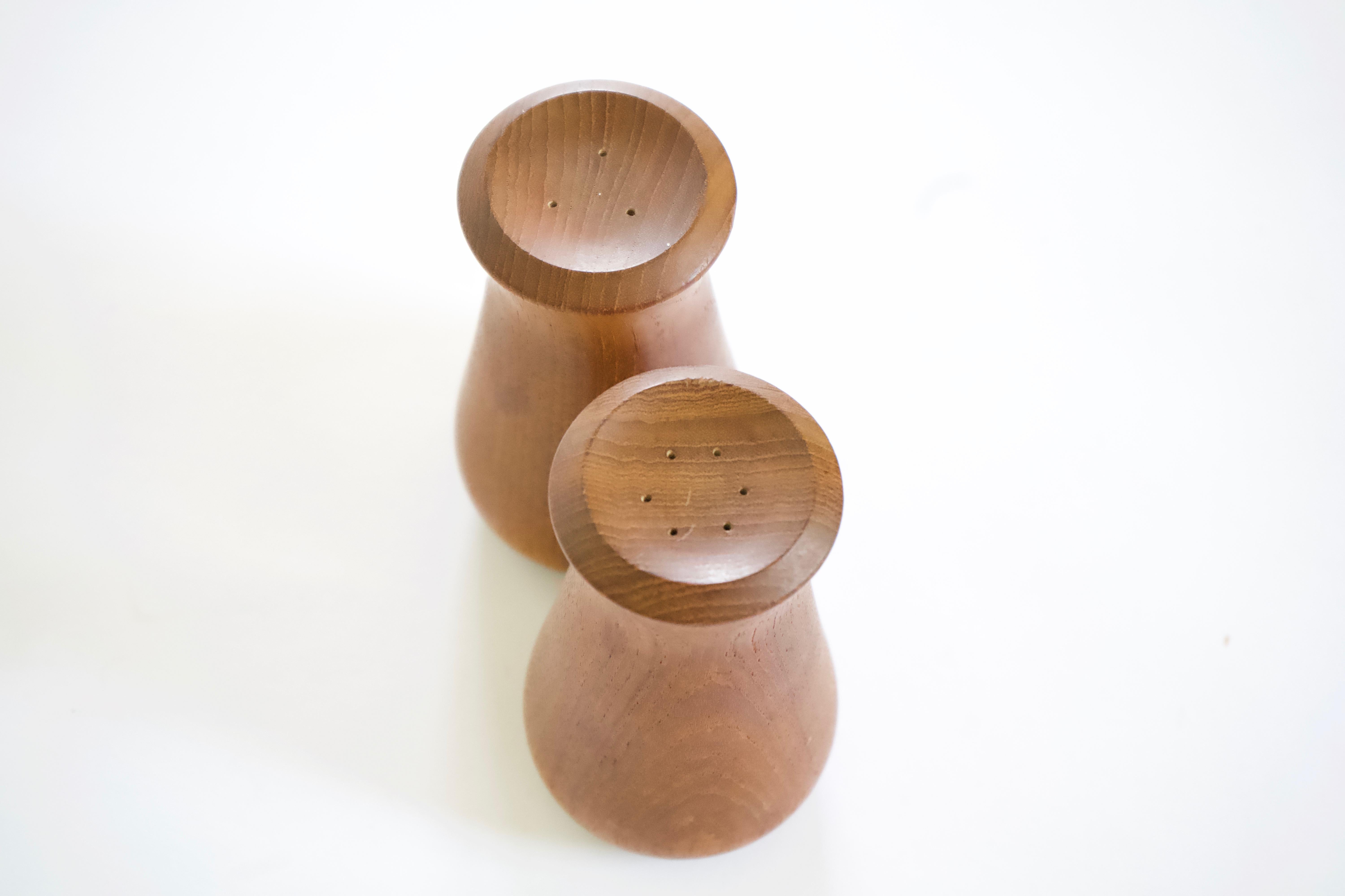 Malaysian Dansk Teak Salt and Pepper Shakers For Sale